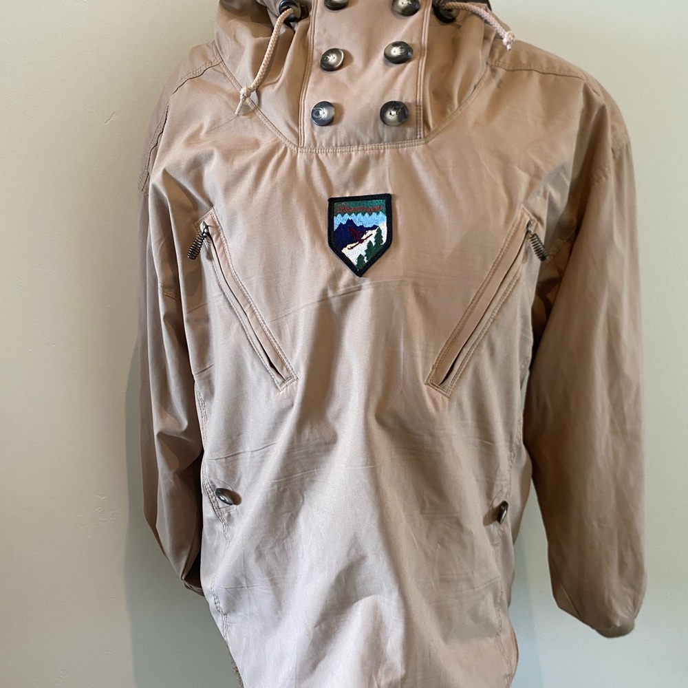 Obermeyer Tan High Collar Weather-Resistant pullover coat